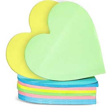 Sticky Notes Heart Shapes